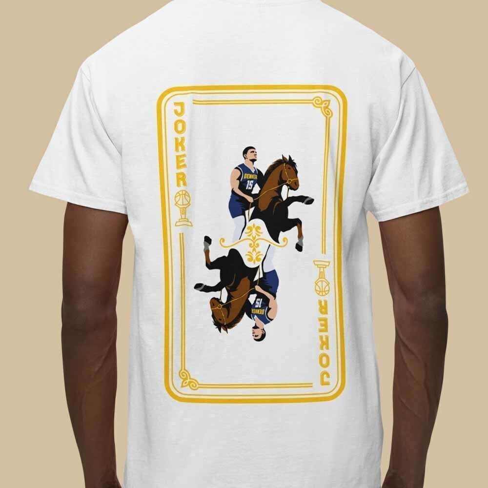 Denver Nuggets Nikola Joker Jokic Riding Horse Playing Card Unisex Shirt